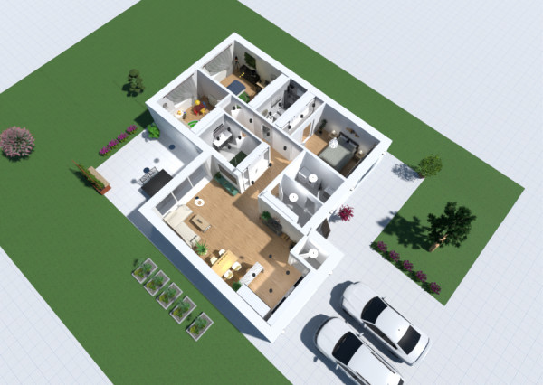 Moderný, nízkoenergetický 4i rodinný dom s terasou