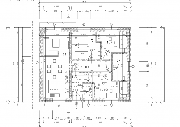 Rozostavaný rodinny dom na pozemku 555 m2