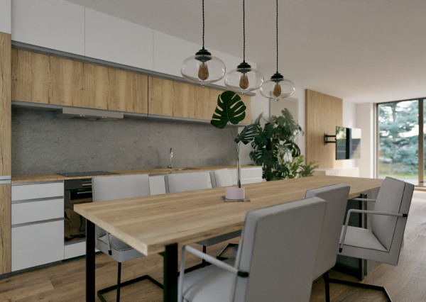 NOVOSTAVBA v štandarde – 4-izbový dom s terasou, parkovaním a nízkymi nákladmi v Kráľovej pri Senci