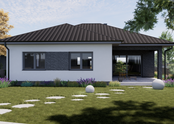 Nízkoenergetický 4-izbový rodinný dom s terasou, parkovaním a oplotením