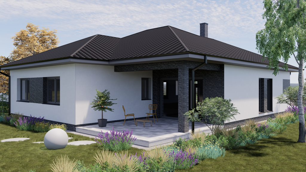 Nízkoenergetický 4-izbový rodinný dom s terasou, parkovaním a oplotením